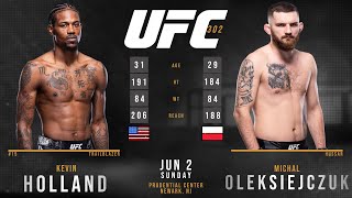 KEVIN HOLLAND vs MICHAL OLEKSIEJCZUK FULL FIGHT UFC 302 [upl. by Silra670]