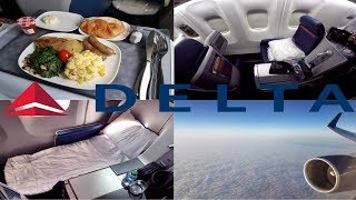 Delta Airlines BUSINESS CLASS Los Angeles to New YorkWATC [upl. by Mohn]