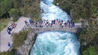 Huka Falls New Zealand by drone [upl. by Airdnaid135]