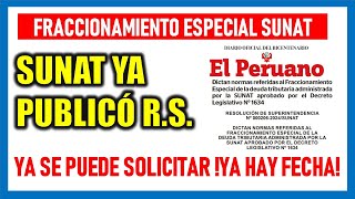 SUNAT PUBLICÓ RS PARA EL FRACCIONAMIENTO ESPECIAL SE APROBÓ FORMULARIO VIRTUAL 1707 [upl. by Katzir97]