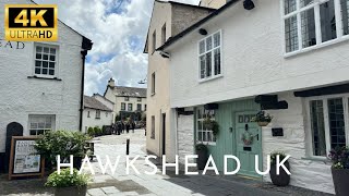 Hawkshead Village 4K Virtual Walking Tour  ￼ Picturesque Lake District Village  Captions with info [upl. by Iborian]