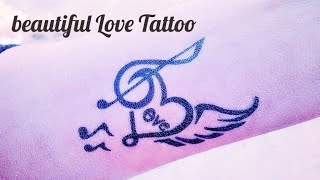 How to make a Beautiful Love Tattoo by Tattoo by KK [upl. by Minda178]