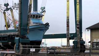 Fishing vessel quotAssurancequot gets launched at Platypus Marine after refit [upl. by Anivlac246]