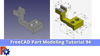 FreeCAD Part Modeling Tutorial 94  FreeCAD Tutorial  Mechnexus [upl. by Lefty]