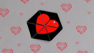 DIY  HEXAFLEXAGON ENDLESS CARD  TUTORIAL  DIY CARDS [upl. by Kiryt]