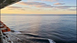 QM2 Atlantic Ocean Views Incorporating the Captains Briefing [upl. by Ramonda]