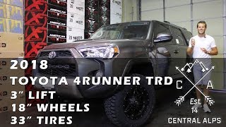 2018 Toyota 4Runner TRD 3quot Lift 18quot Wheels 33quot Tires [upl. by Normak992]