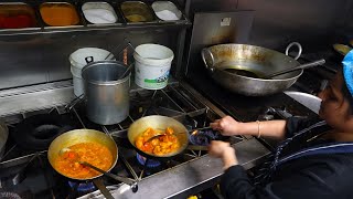 Sev Tameta Nu Shaak  Bataka Tameta  Ringan Bharthu  Dal Baati at Krishna Indian Restaurant London [upl. by Retloc]