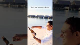 How to enjoy Maldives 🍾 Champaign  🌅 Sunsetting  🌊 Waves  🎥 DJI Osmo Pocket 3 [upl. by Jenkins859]