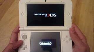 3DS XL White first look  Startup [upl. by Yecaj]