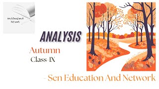 Autumn John ClareClass 9Analysis West Bengal Board of Secondary Education [upl. by Nostets]