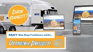 KRAFT WebShop erklärt DatanormPreisliste [upl. by Zaccaria397]