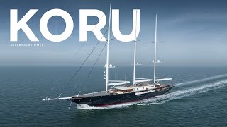 JEFF BEZOS 127m superyacht KORU on sea trails  SuperYacht Times [upl. by Cathe]