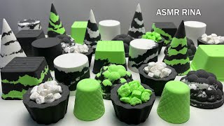 ASMR crunchy satisfying baking soda 🤍🖤💚 [upl. by Anirehtac]