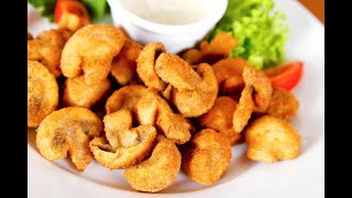 Хрустящие грибы эринги Crispy eringi mushrooms खस्ता eringi मशरूम Jamur crispy [upl. by Nedaj]