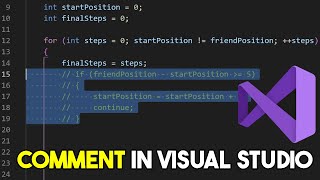 How to comment and uncomment in Visual studio [upl. by Noimad]