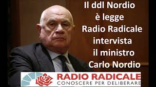 Il Ddl Nordio è legge intervista a Carlo Nordio [upl. by Esaj241]