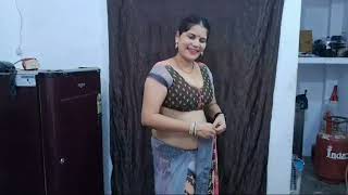 Daily wear chiffon saree draping perfectly easy tricks for beginners  how to wear chiffon saree [upl. by Groeg]