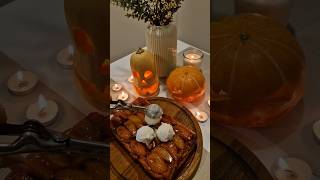 Pear Tarte Tatin 😋 Halloween night baking tartetatin tarte pear halloween2024 shortsvideo [upl. by Shultz]