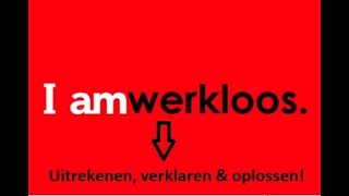 Lweo WerkampWerkloosheid H5 Werkloosheid [upl. by Sulamith860]