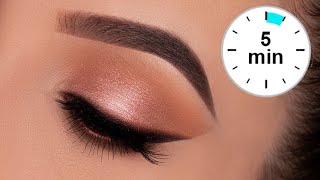 5 MINUTE Eye Makeup for Work  School  Everyday [upl. by Arrehs740]