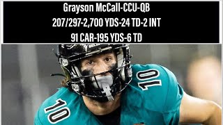 Grayson McCall Junior Season HighlightsCCU QB20222023 CFB Season [upl. by Aisor38]