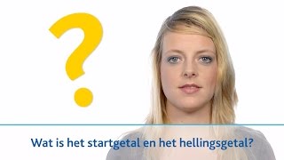 Wat is het startgetal en het hellingsgetal [upl. by Prudi]