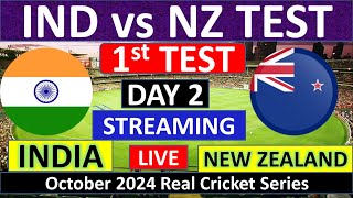 LIVE TEST MATCH STREAMING  INDIA VS NEW ZEALAND 1ST TEST DAY 2 LIVE STREAMING [upl. by Elodea]