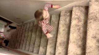 Baby falls down stairs [upl. by Vladamar]