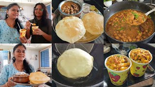 jab मैं gharआऊगी zaroor खिलाना Breakfast amp Lunch🍱 chole masala🌺 bhature🌺 corn chaat🌺 छोले भटूरे [upl. by Akienaj]