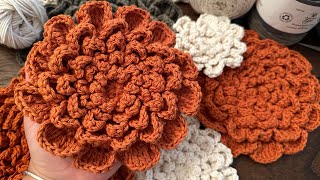 Tığişi 3D çiçek crochet 3D flower [upl. by Luigino]