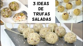 Trufas o bombones para navidad ¡¡4 Ideas SALADAS [upl. by Ruscher667]