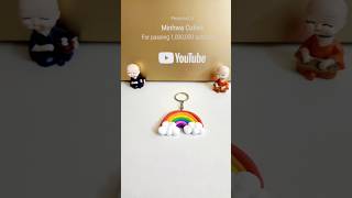 Air dry clay craft minhwacuties diy youtubeshorts 5minutecrafts Rainbow Keychain easy craft [upl. by Irat]