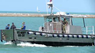 US Navy MPFUB boats from FFG45 moor at Navy Pier 08142012 [upl. by Enialehs278]