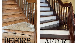 DIY 40 Staircase Makeover [upl. by Ranice352]