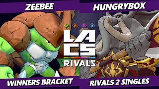 LACS Rivals  ZeeBee Kragg Vs Hungrybox Loxodont Rivals of Aether 2  RoA2 [upl. by Loriner]