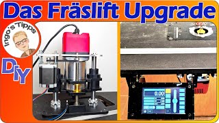 Fräslift Upgrade mit AUKTools 1500W Router Spannzange 12mm amp elektr Touch Routerlift  IngosTipps [upl. by Mayhew664]