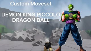 DEMON KING PICCOLO Custom Moveset in The Strongest Battlegrounds [upl. by Akenehs663]