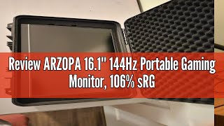 Review ARZOPA 161 144Hz Portable Gaming Monitor 106 sRGB 1080P FHD Kickstand Portable Monitor w [upl. by Golden]