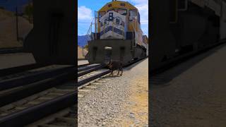 GTA 5  Dog had an accident with the train  shorts shortsfeed cartoon shortsviral trending [upl. by Macfadyn512]