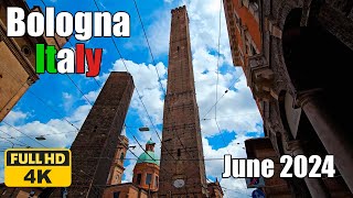 【4K】𝐖𝐀𝐋𝐊 ➜ Bologna Italy June 2024 [upl. by Anaejer947]