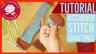 KITCHENER STITCH KNITTING TUTORIAL  How To Graft a Sock Toe  technique amp tips for cuffdown socks [upl. by Yelak]