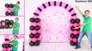 COMO HACER UN ARCO DE GLOBOS 😊👍 decoración con globos para cumpleaños ✨ Gustavo gg [upl. by Izy568]