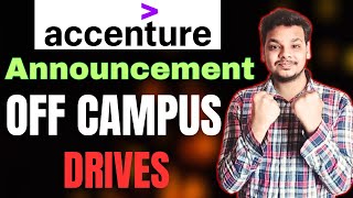 Accenture Mass Hiring Announcement  OFF Campus Drives For 2025  2024 Batch  New Fresher Jobs [upl. by Leahcim]