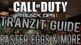 Black Ops 2 Zombies Tranzit Guide  Easter Eggs Every Buildable Thing Achievements Bus Depot [upl. by Brady596]