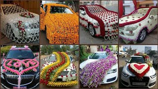 How To Make Wedding Car Decoration With Flowers Car Decoration Interior [upl. by Edmund]