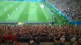 Iceland Fans Viking clapping Iceland  Croatia 26062018RussiaRostovonDon [upl. by Battat444]