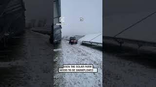 Watch the solar farm get snowplowed 😲 ❄️ 🎥 Rob Grimwood via ViralHog [upl. by Hamehseer]