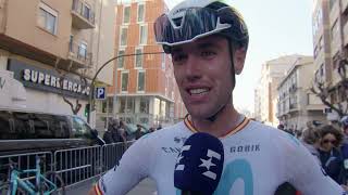 Oier Lazkano  Interview at the finish  Stage 1  Volta a la Comunitat Valenciana 2024 [upl. by Derron]