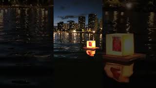 Shinnyoen Lantern Floating Hawaii Memorial Day 5 27 2024 Lanterns in the Water Me too [upl. by Becht]